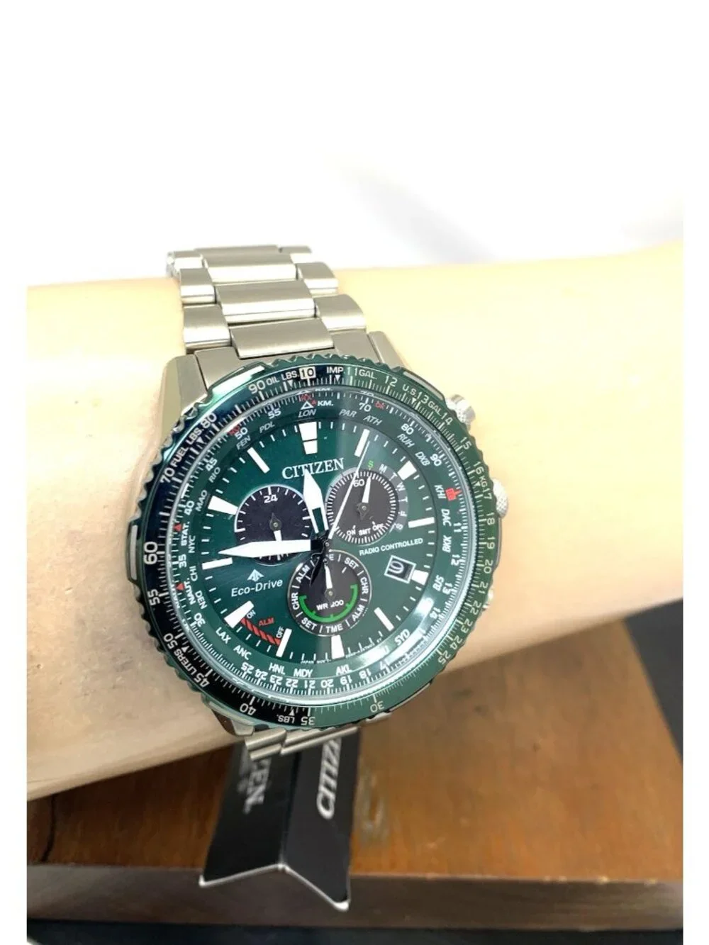 Citizen Men's Watch CB5004-59W Promaster Radio Controlled Eco-Drive Green Dial